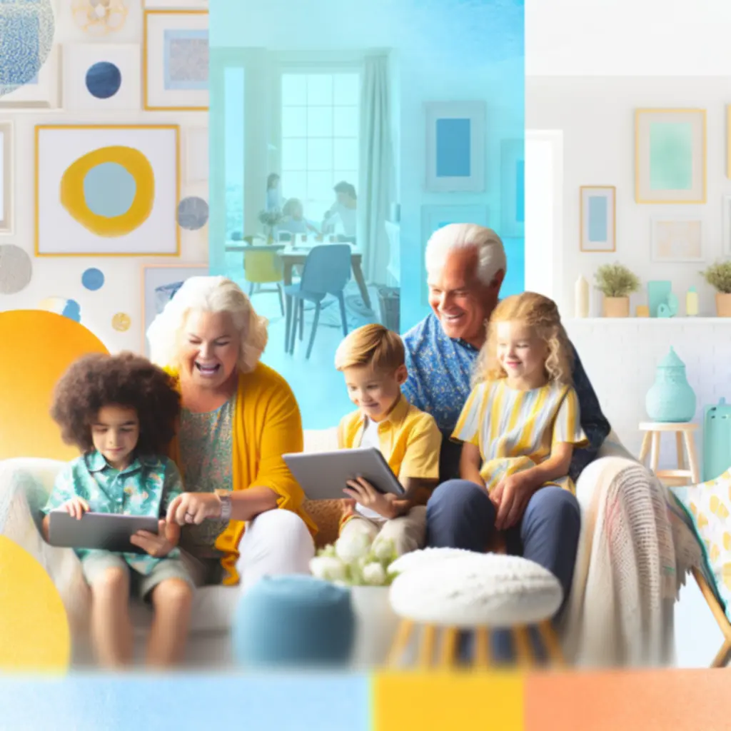 Rodzina robiąca radosne zakupy online w KidsSupplyStore