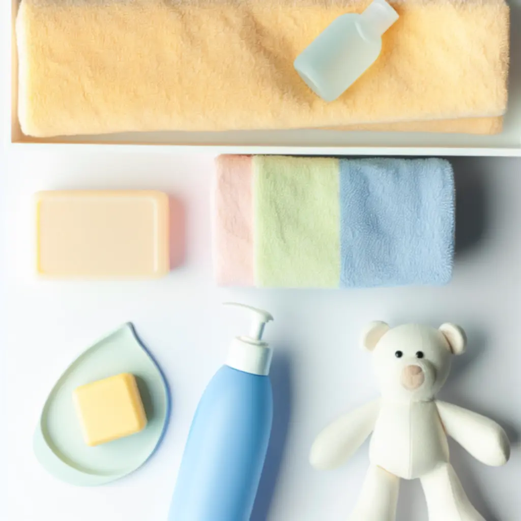 Codzienne essentials dziecięce ułożone na płasko